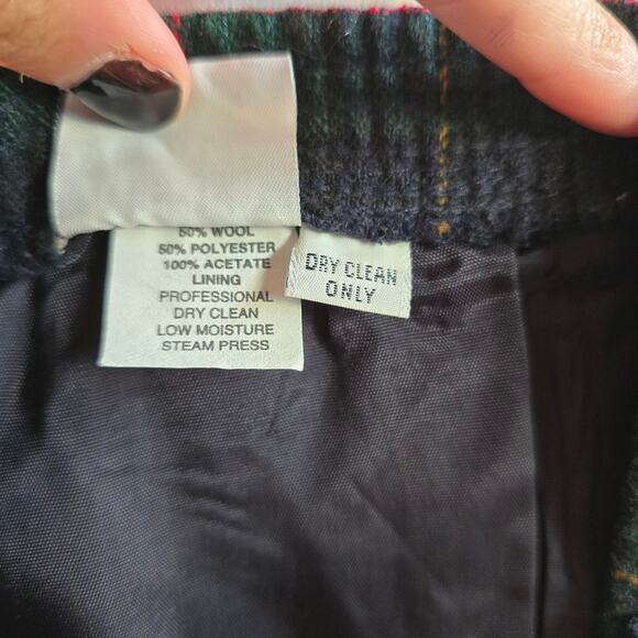 Vintage Alfred Dunner Green Plaid Pencil Skirt Size 8 – Retro Classic - Picture 4 of 6